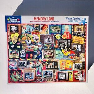 White Mountain 1000 Pieces MEMORY LANE by Lois B. Sutton, Finest Quality Puzzle